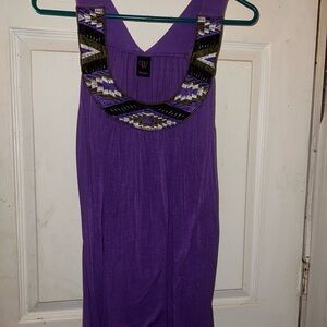 Purple Beaded Women's Tank